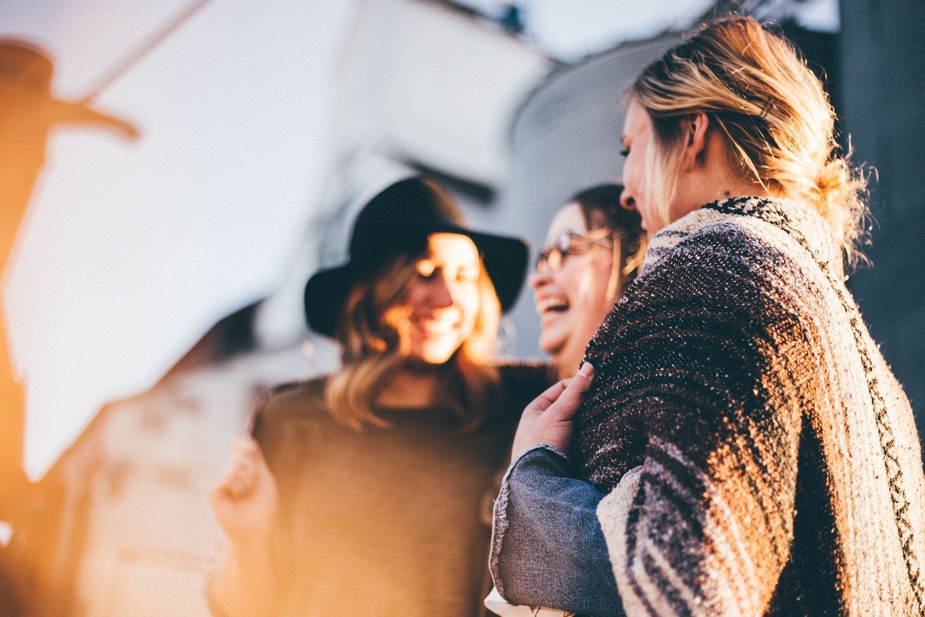 Group of happy people communicating