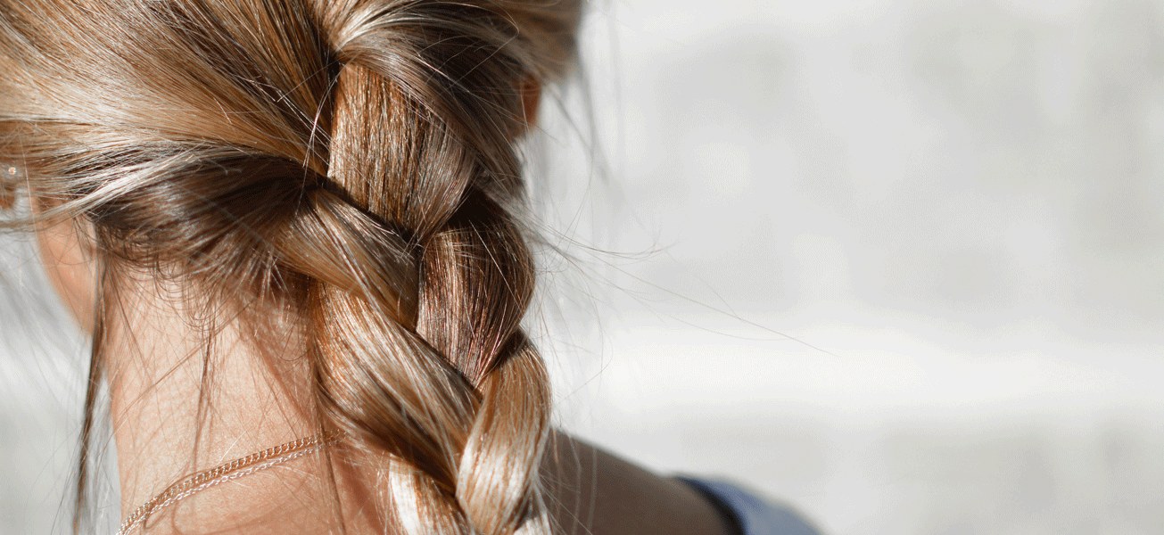 Blonde woman with braided Hair