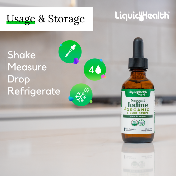 Organic Nascent Vegan Iodine Liquid Drops 250 mcg