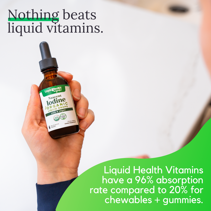 Organic Nascent Vegan Iodine Liquid Drops 250 mcg