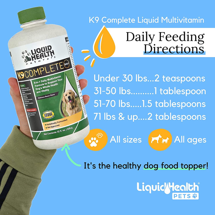 NEW! K9 Complete 8-in-1 Multivitamin For Dogs w/ Beef Broth