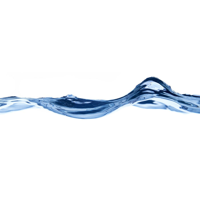 Link of clean water on a white background