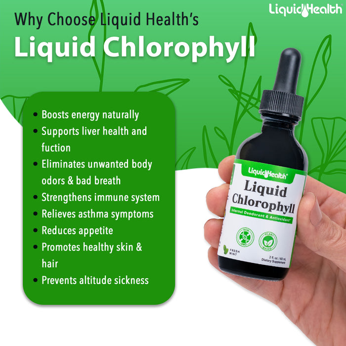 Liquid Chlorophyll Drops | Internal Deodorizer & Antioxidant