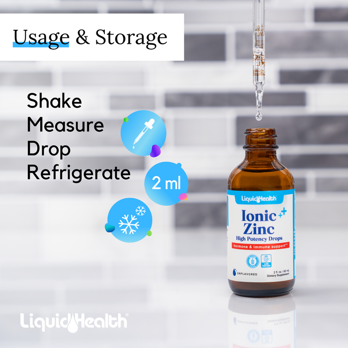 Organic Liquid Ionic Zinc High Potency Drops