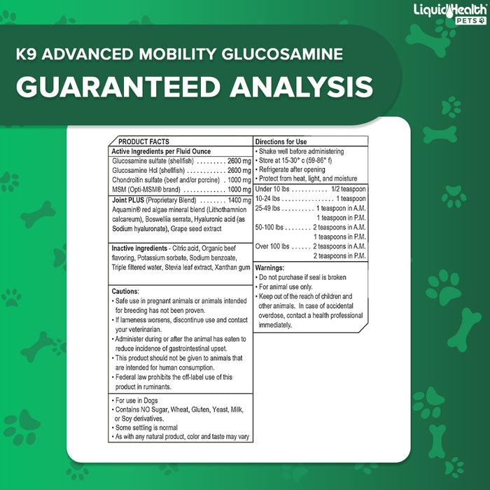 K9 Advanced Mobility Glucosamine For Dogs