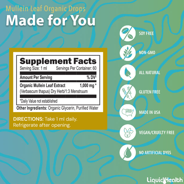 NEW! Mullein Leaf Extract (Organic, 1000 mg)