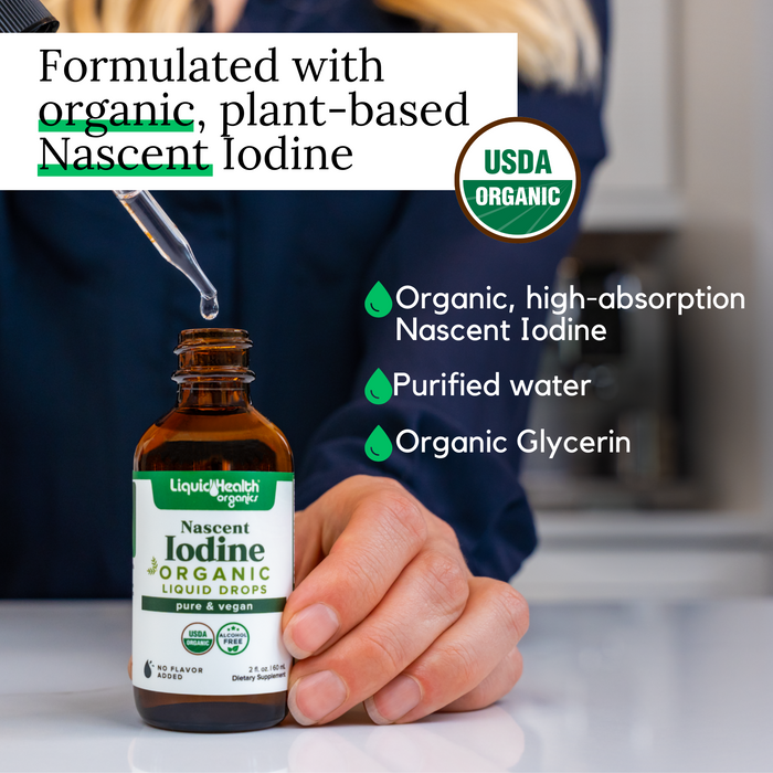 Organic Nascent Vegan Iodine Liquid Drops 250 mcg