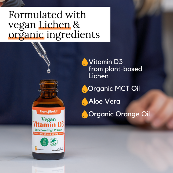 Organic Vegan Vitamin D3 Liquid Drops