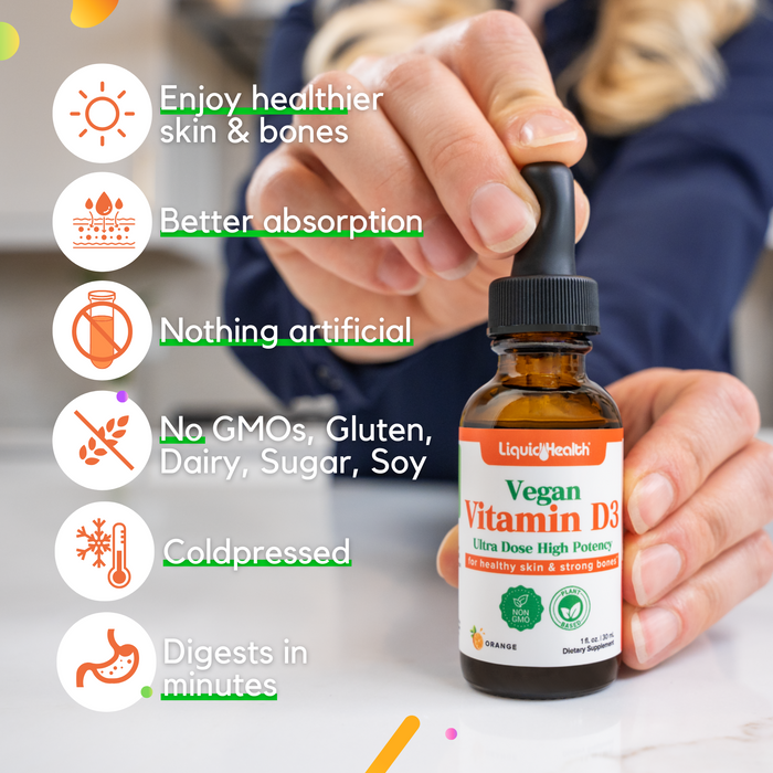 Organic Vegan Vitamin D3 Liquid Drops